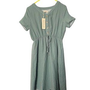 Roolee dress light olive green XS